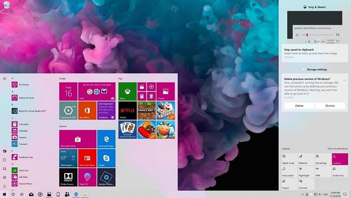 便捷通知管理：微软测试Win10 20H1行动中心的新功能