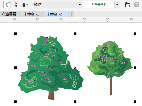 使用CDR制作渐变投影效果