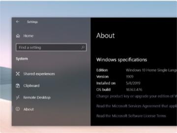 微软2019 Windows 10十一月版开始大规模升级