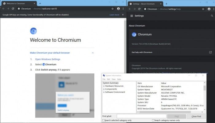 Chrome for Windows 10 ARM已被独立开发人员成功编译出来