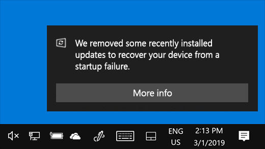 Windows10现能自动卸载导致系统故障的“问题更新”