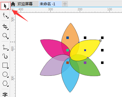 CorelDRAW群组对象及取消群组方法