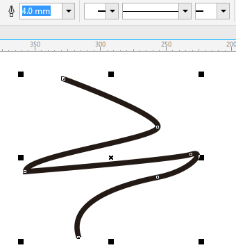 CorelDRAW X8实现轮廓线的粗细变化的方法