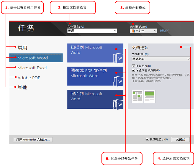 ABBYY FineReader 12新手入门之快速启动教程