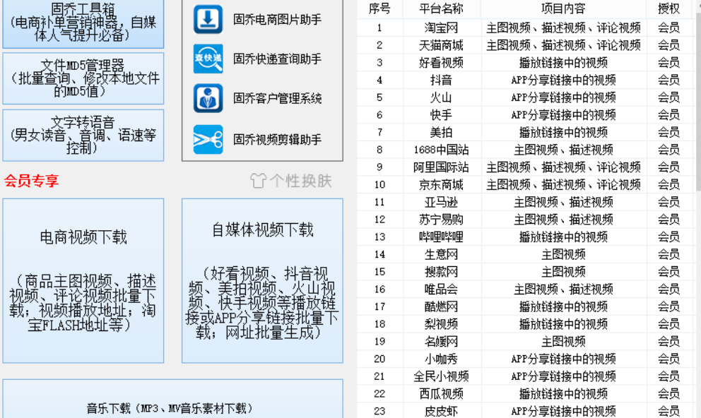 固乔视频助手下载网络歌曲的操作步骤