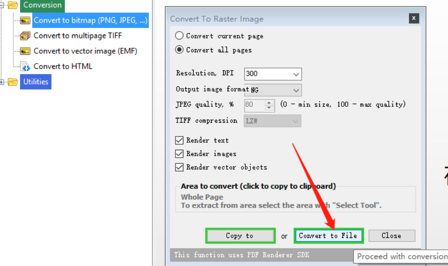 PDF Multitool Business将PDF转换成图片的方法教程