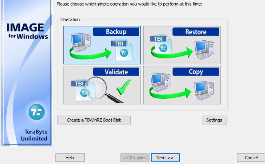 TeraByte Drive lmage Backup备份文件的操作方法