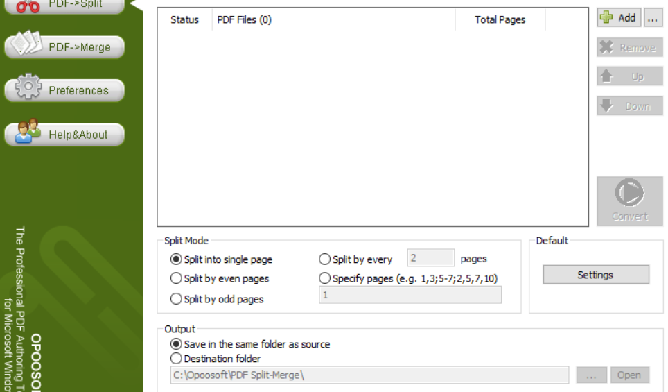 Opoosoft PDF Split Merge合并PDF文件的详细教程