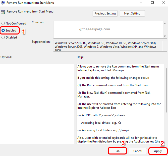 如何禁用 Windows 11/10 中的运行命令功能？