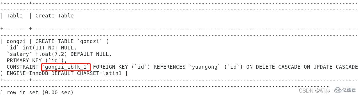 MySQL键值的示例分析