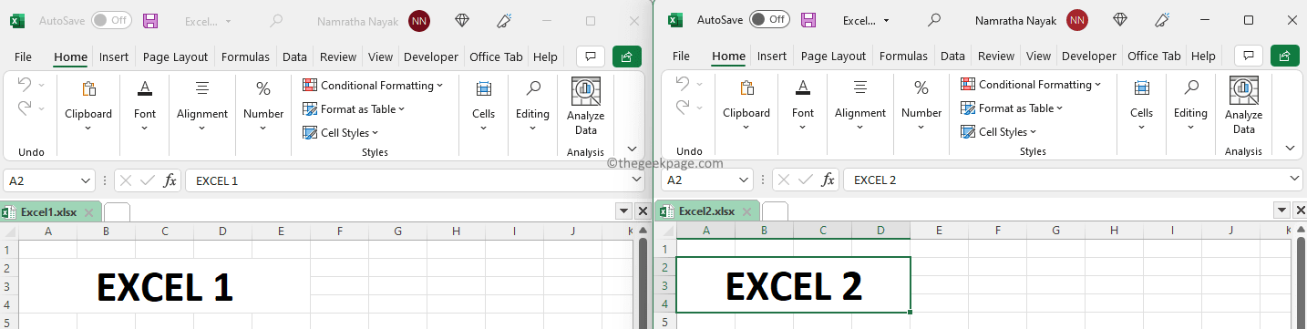 如何在单独的窗口中打开两个 Excel 工作簿