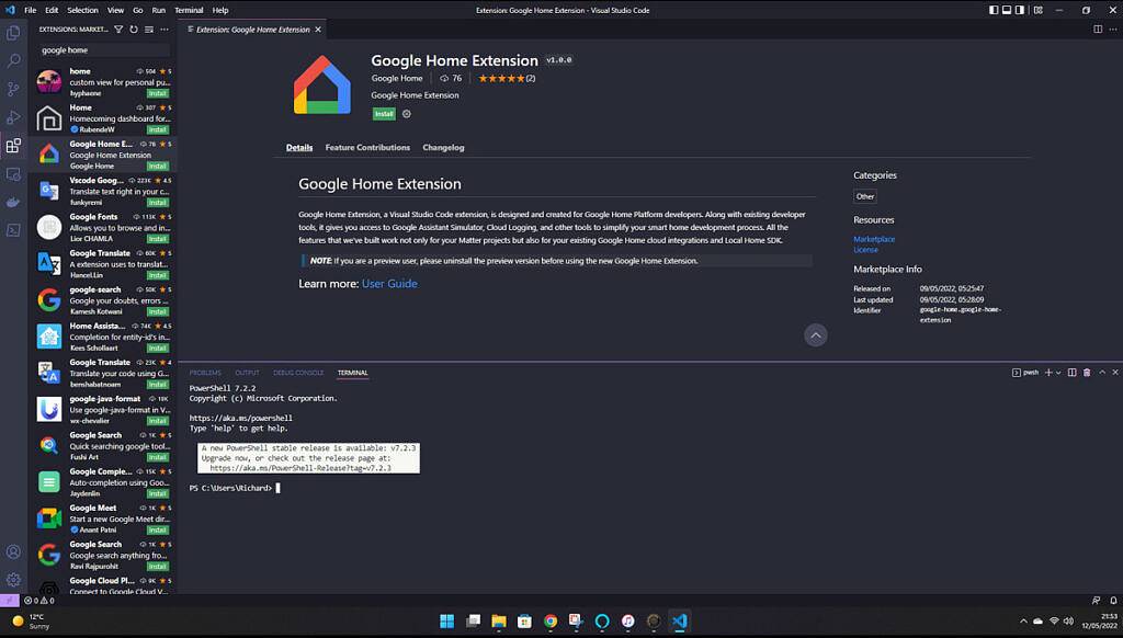 Google Home 扩展现在可在 Visual Studio Code 中使用