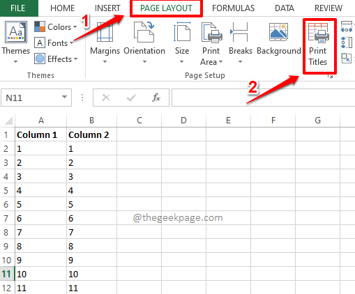 在 Excel 工作表中打印时如何在每一页上重复顶行标题