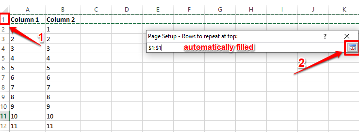 在 Excel 工作表中打印时如何在每一页上重复顶行标题