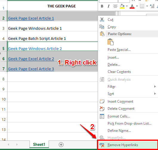 如何在 Microsoft Excel 中查找和删除超链接