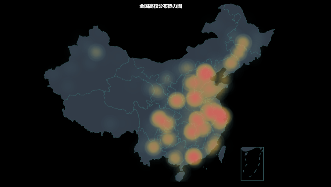 用Python绘制中国高校的地理分布图