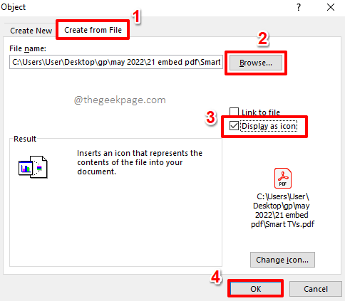 如何在 Excel 中插入 PDF 文档作为对象