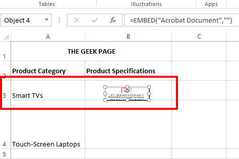 如何在 Excel 中插入 PDF 文档作为对象