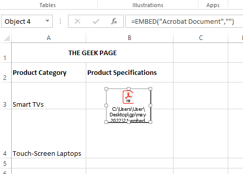 如何在 Excel 中插入 PDF 文档作为对象