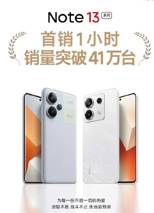 Redmi Note 13系列：销量破纪录！令人惊叹的性能和摄影表现