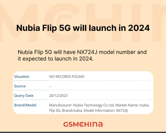 中兴旗下努比亚新动向：即将推出独特上下折叠设计的 Flip 5G 手机