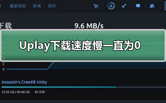 Uplay下载一直停留在0速度，非常慢