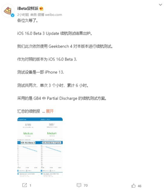 iOS 16新版评测结果：性能和续航双双遭受打击！