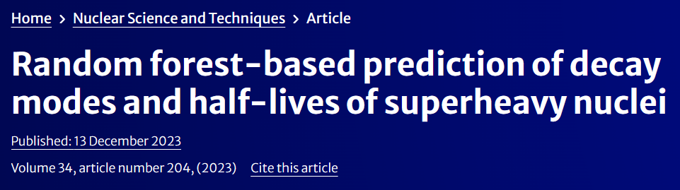以前所未有的精度，预测超重核的衰变模式和半衰期，中山大学团队开发 AI 新方法
