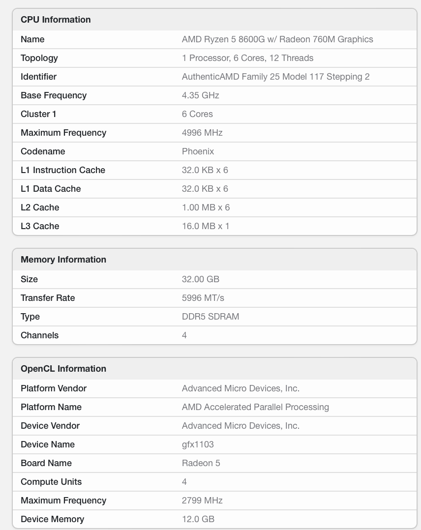 AMD R5 8600G 桌面 APU 曝光，核显频率更高