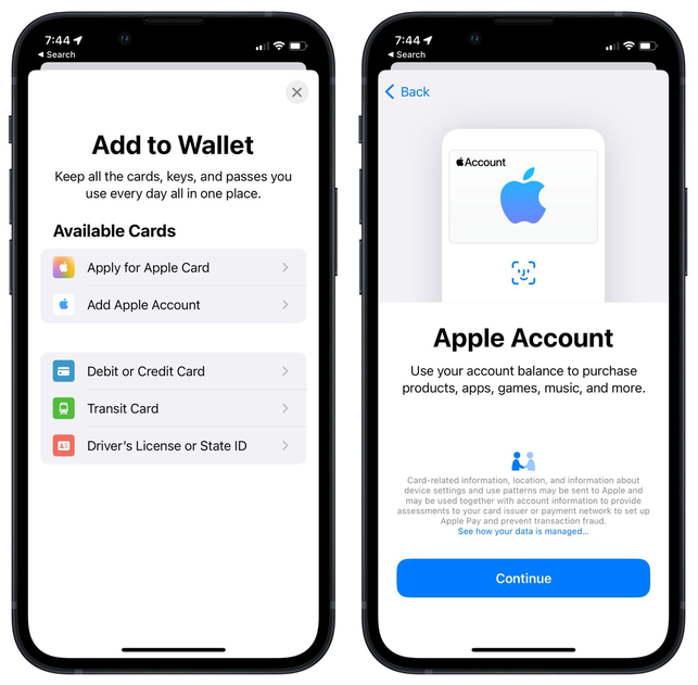 iOS 15.5更新后的钱包（Wallet）APP如何连接苹果账户卡？