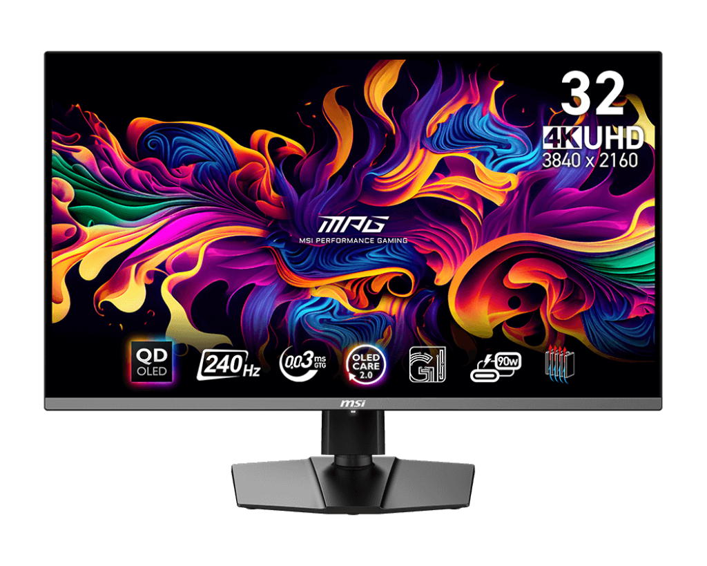 微星旗舰 QD-OLED 显示器 MPG 321URX 公布：31.5 英寸 4K 240Hz