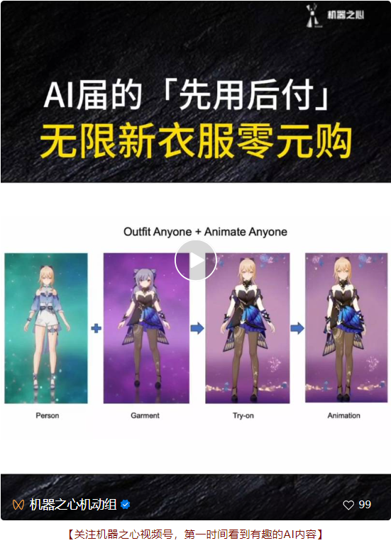 阿里Outfit Anyone推出零元限时换装，实现无限款式的真人穿搭