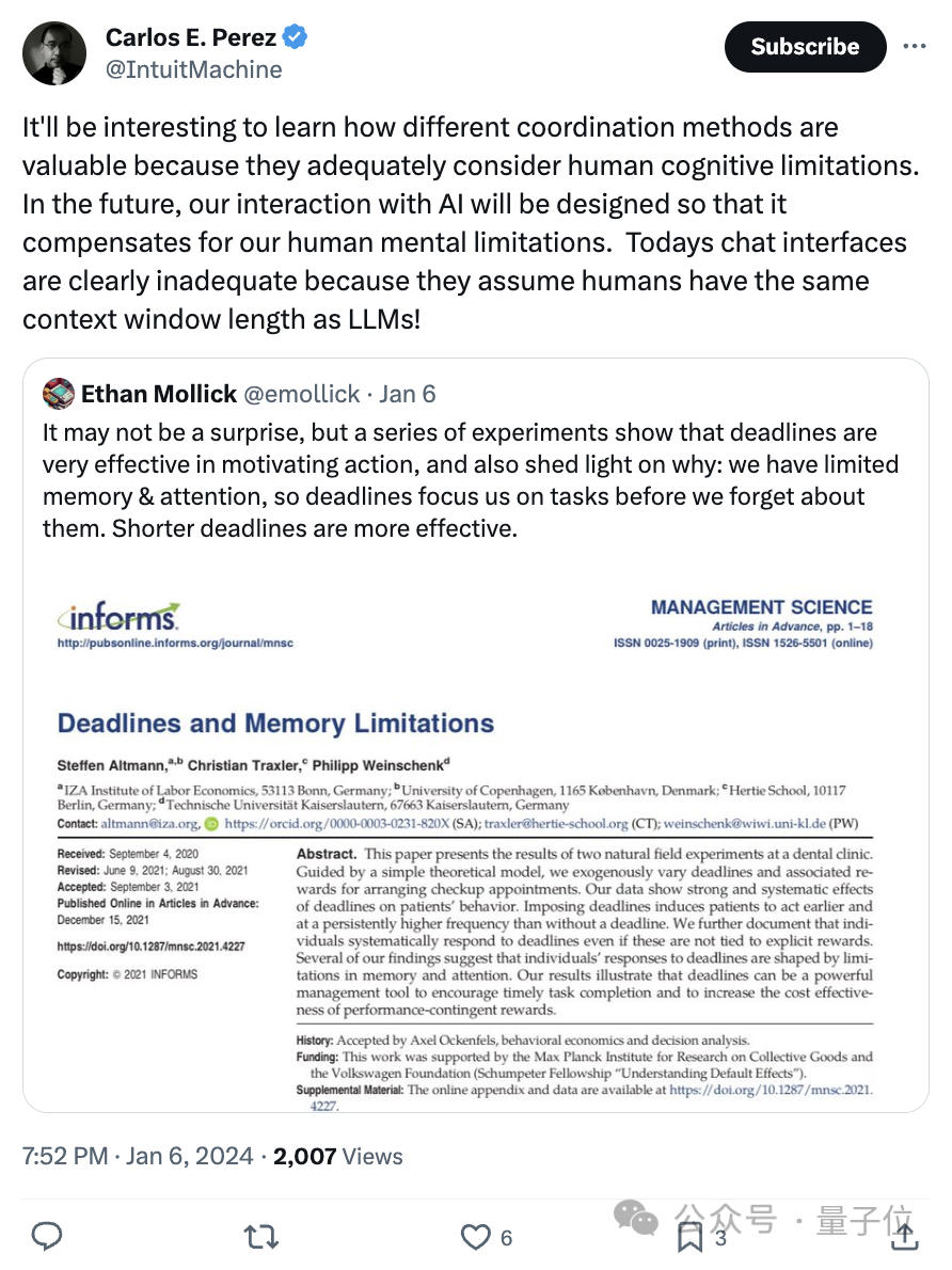 ddl是第一生产力有了科学解释，网友：给大模型试试