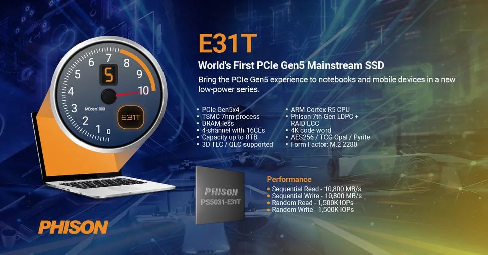 群联展示 E26 Max14um 等主控：读取最高 14000 MB/s、写入最高 12000 MB/s