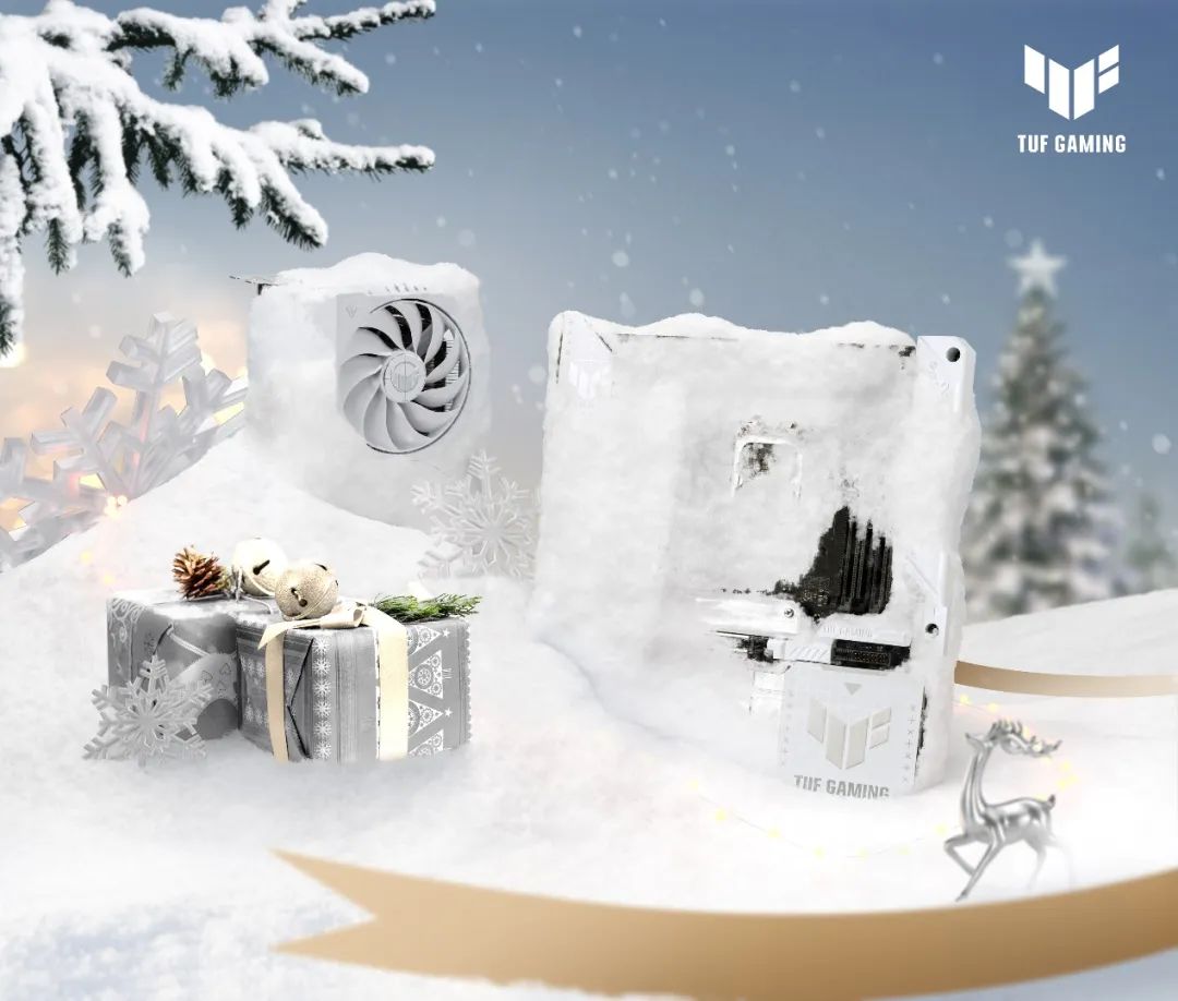 揭晓：华硕新款 TUF GAMING 背插主板亮相，外观高贵白色，支持金手指显卡供电