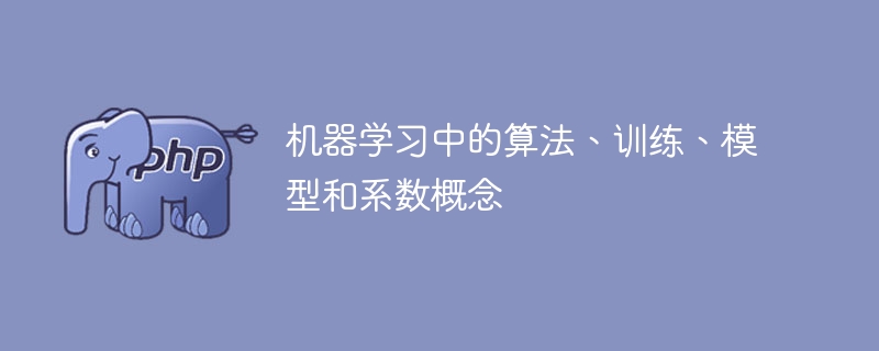 机器学习中的算法、训练、模型和系数概念