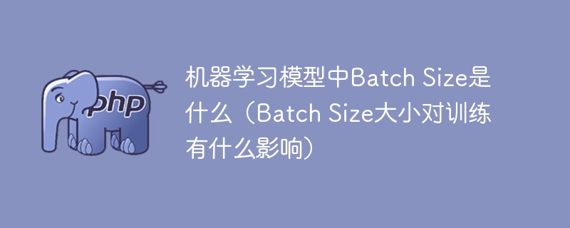 Batch Size在机器学习模型中的作用及其对训练的影响