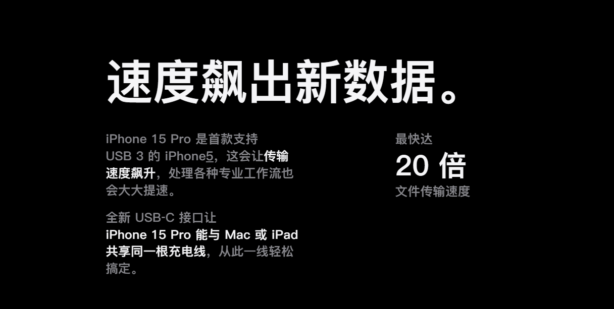 iPhone 15 新C口评测:15和Pro“同口不同速”,苹果狠起来连自己都卷?