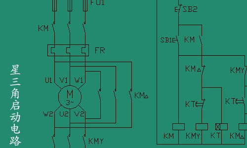 要个星三角启动的接线图