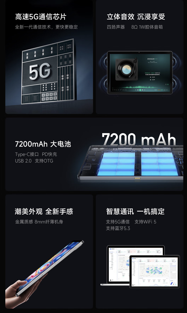 联想上架异能者 M20 5G 版平板电脑：10.4 英寸 2K 屏、联发科 MT8791，到手 2399 元起