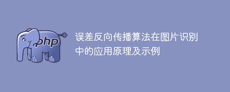 图片识别中误差反向传播算法的原理及案例应用