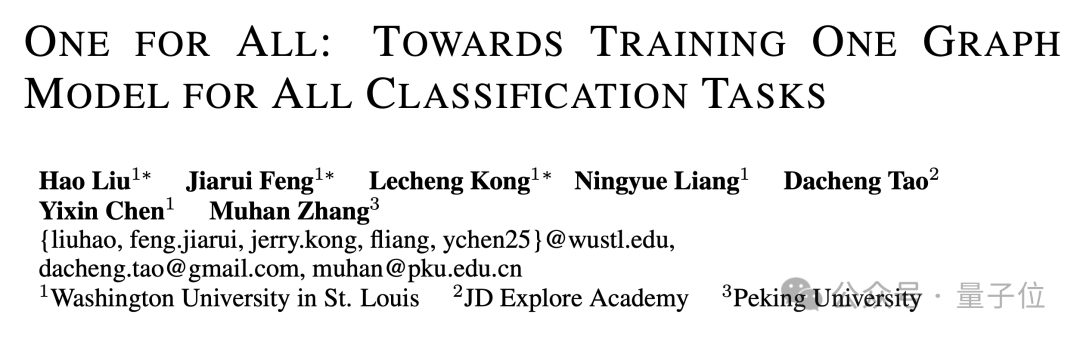 图领域首个通用框架问世！ICLR\'24 Spotlight中脱颖而出，解决任何数据集和分类问题！