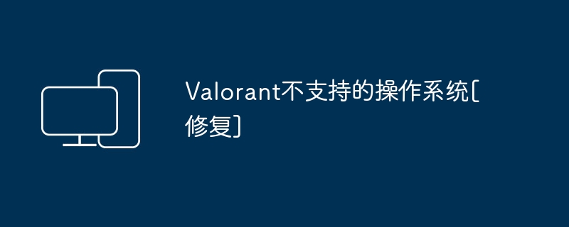 Valorant不支持的操作系统[修复]