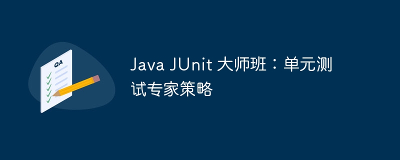 Java JUnit 大师班：单元测试专家策略