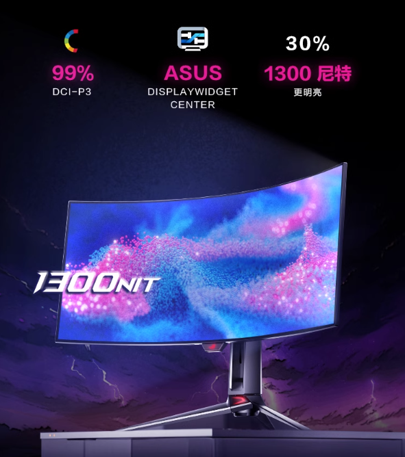 ROG PG34WCDM OLED 显示器上市：34 英寸 240Hz 曲面屏，9999 元