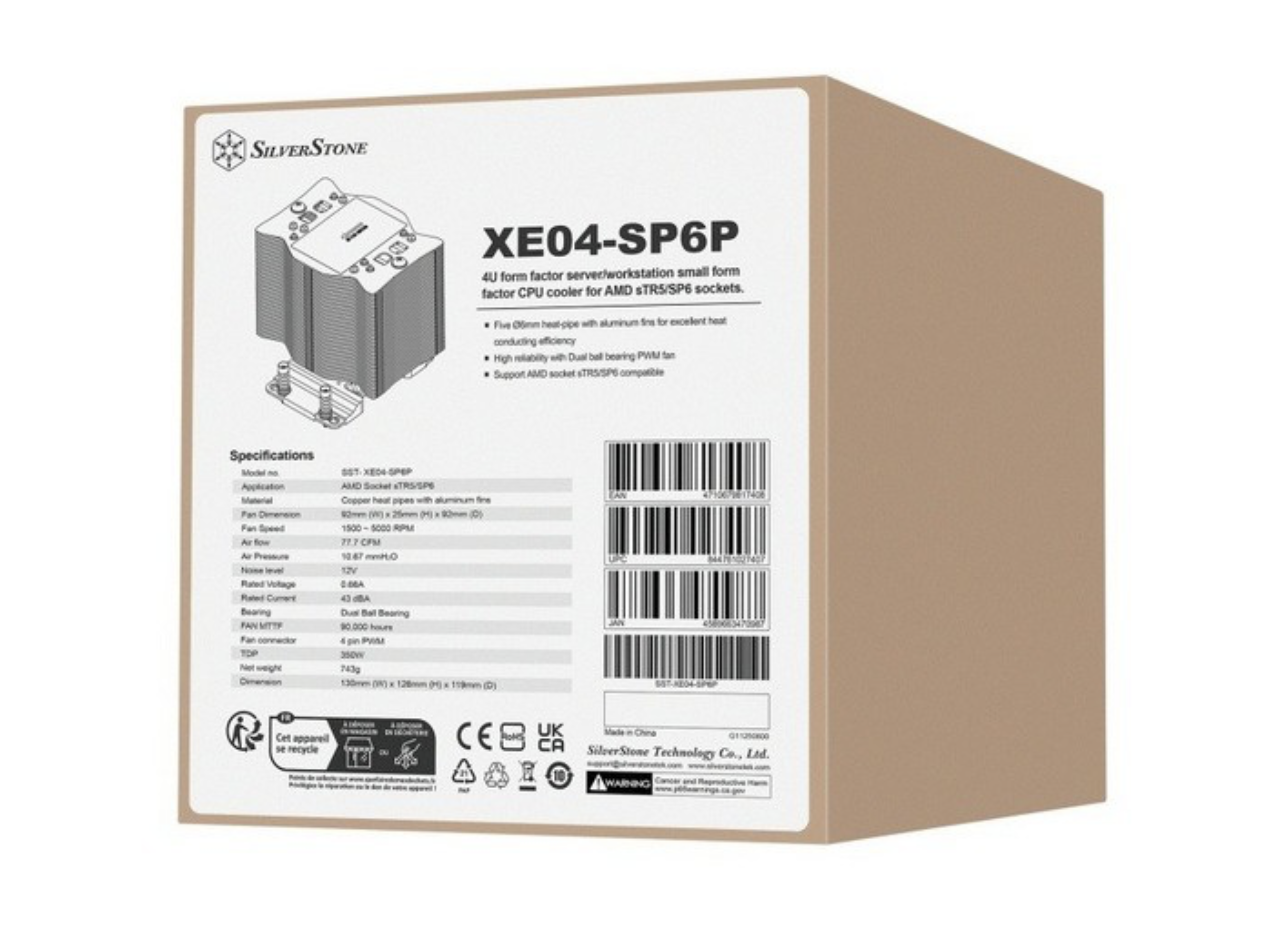 银昕推出 XE04-SP6P 单塔风冷散热器：5 根 6mm 热管、92mm 风扇