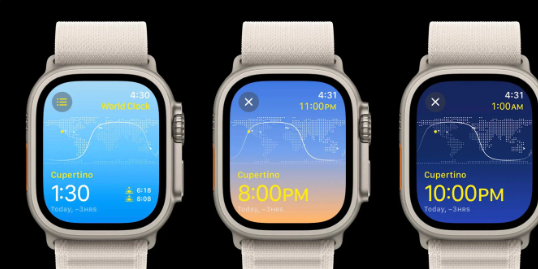 苹果重塑界面：全新watchOS 10世界时钟引领视觉新风尚