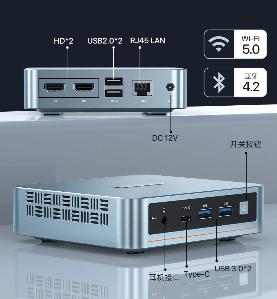 磐镭推出 WI-6 迷你主机：12 代 N100、双 HDMI 接口，999 元起