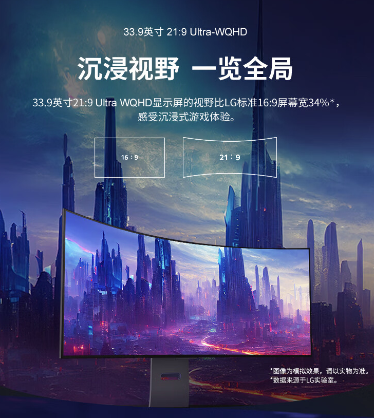 LG 推出 34GS95QE OLED 带鱼屏显示器：2K 240Hz、MLA + 技术，7798 元