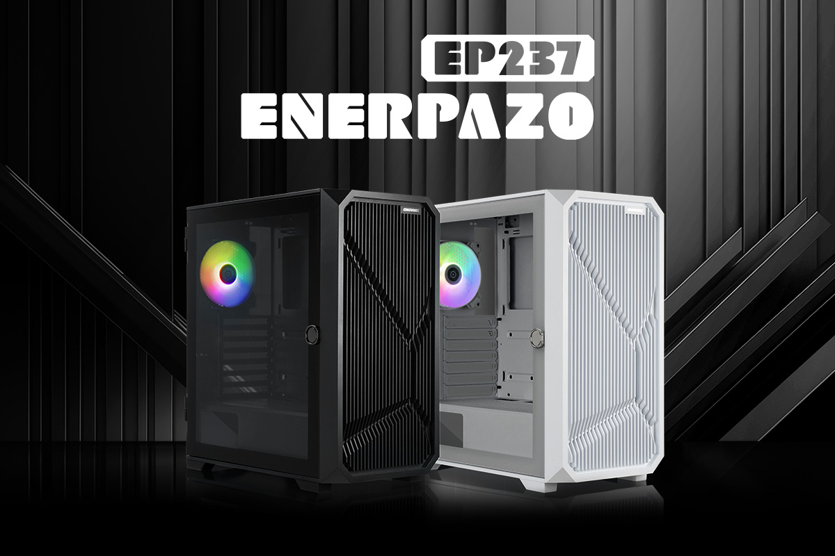 安耐美发布新款机箱 ENERPAZO EP237：可选择黑白双色，配备磁吸钢化玻璃侧板